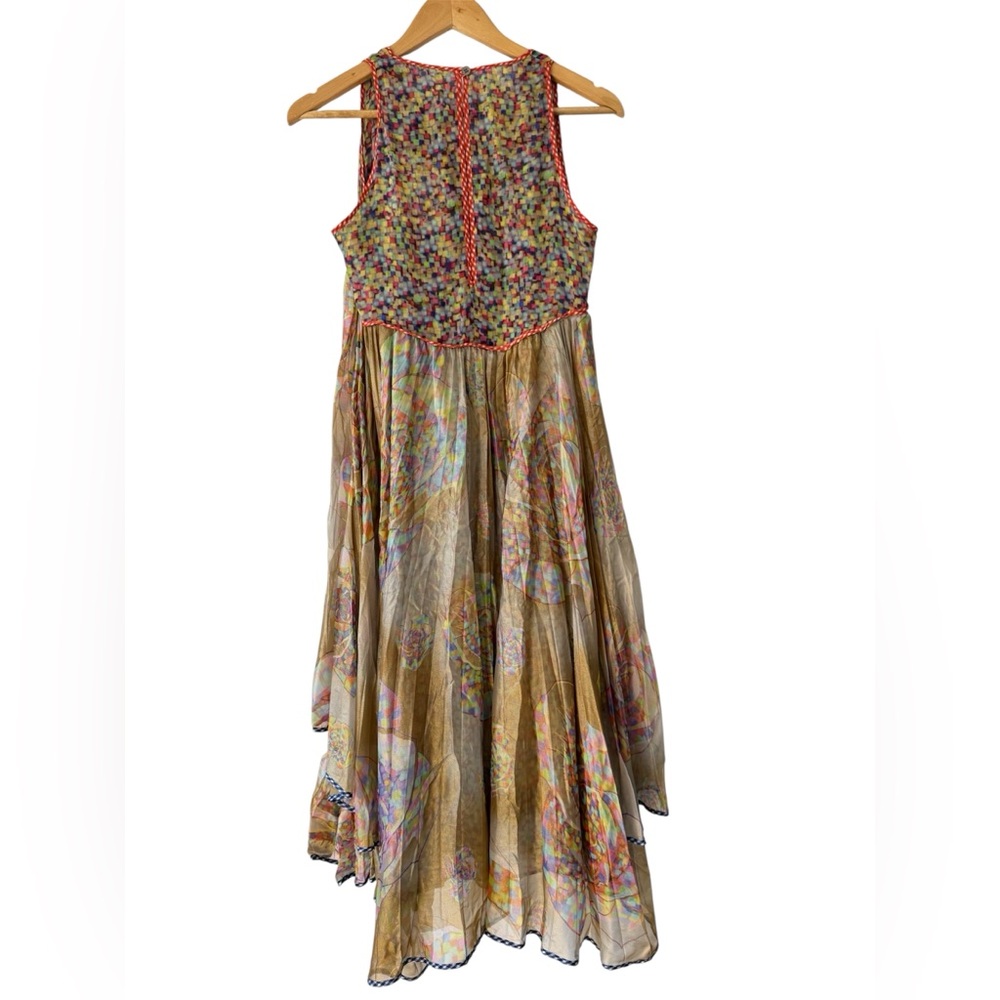 Wunderkind multi-colored floral print pleated dress - Picture 3 of 8